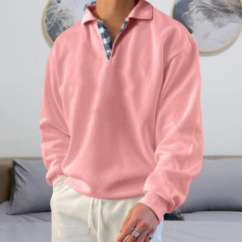 Men's fashion lightweight loose fit autumn sweater, a comfortable and stylish casual pullover.