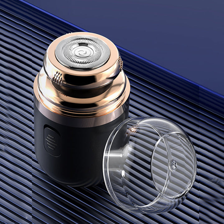Efficient mini electric shaver for men, offering a quick and smooth shave without irritation
