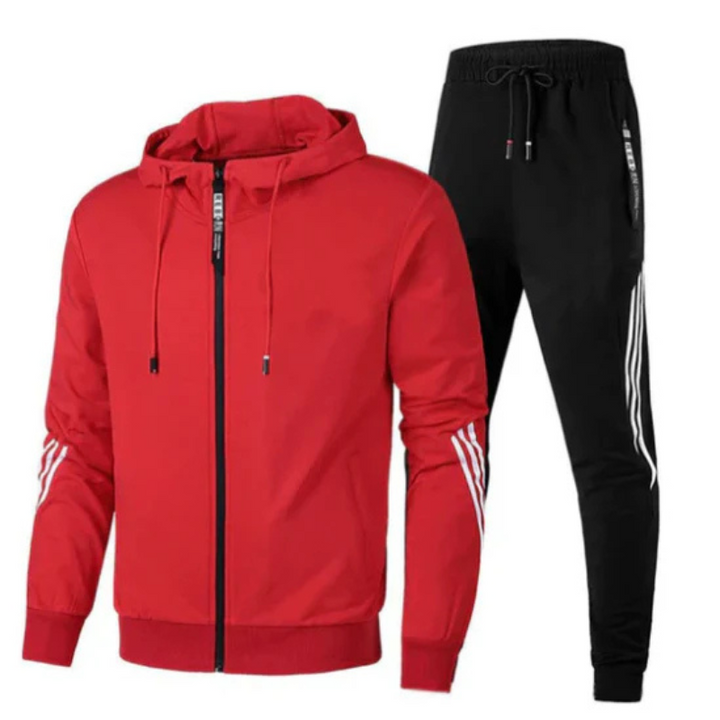 Back view of the Men's Modern Urban Streetwear Hoodie, part of a versatile men's apparel set.