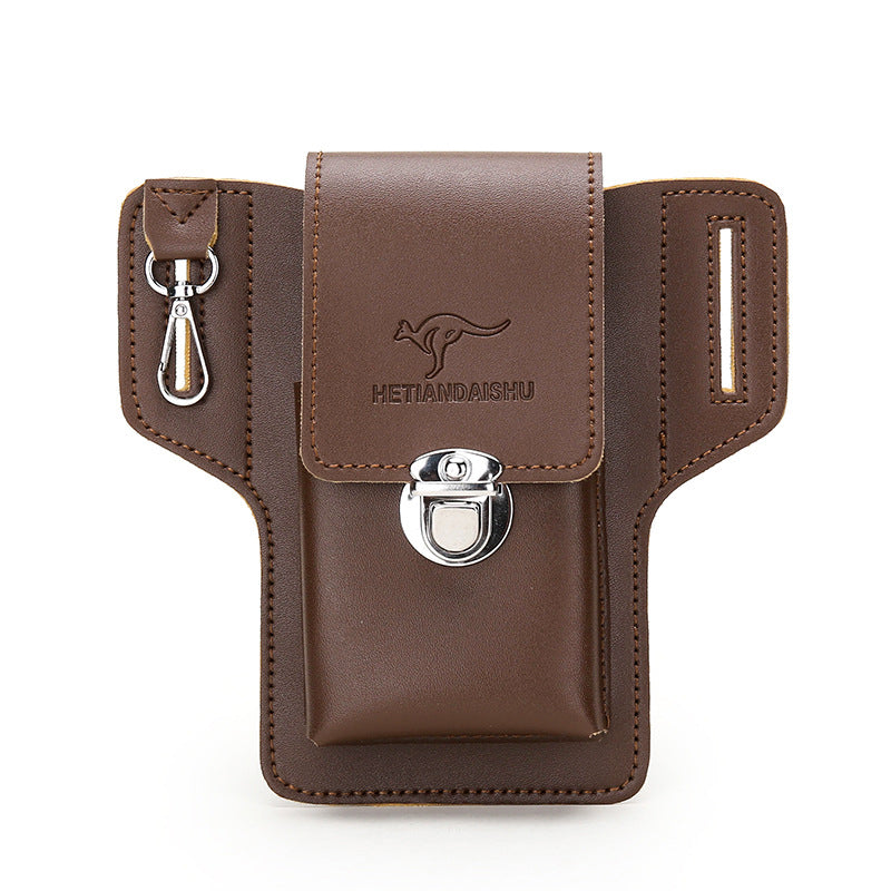 Men's multifunctional khaki waist bag, fanny pack, ideal for daily use and travel