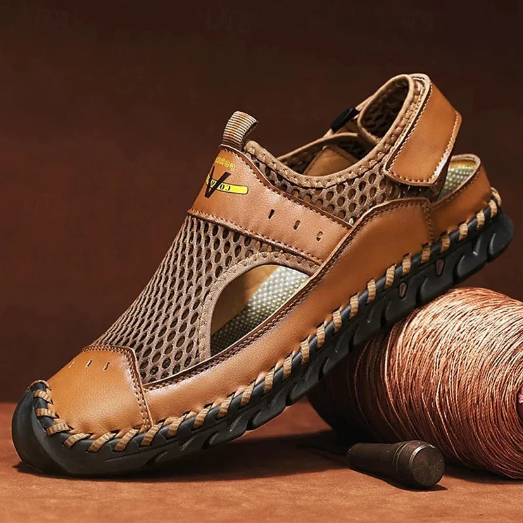 Men's outdoor breathable spring sandals, brown, ideal for hiking and casual wear