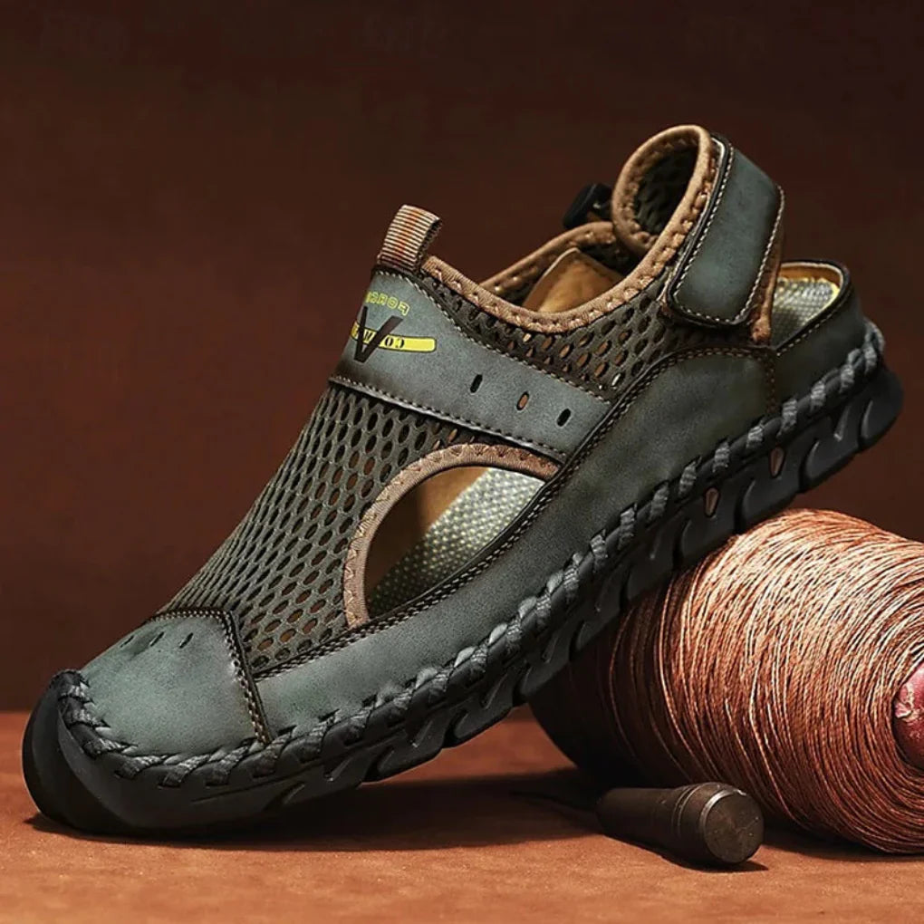 Men's casual outdoor spring sandals, gray, perfect for summer travel and everyday wear