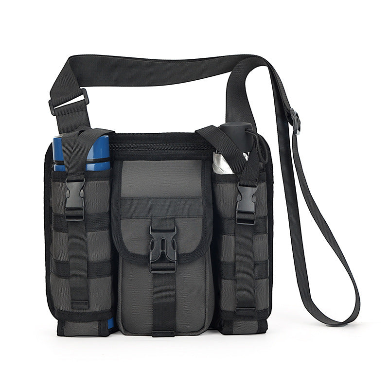 Men's travel shoulder bag with a water-resistant finish, perfect for any outdoor condition