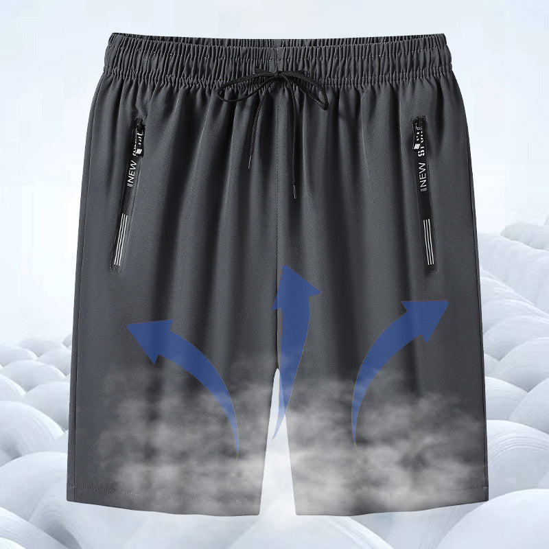 Detail of a discreet pocket on men's quick dry shorts, practical for carrying small essentials.