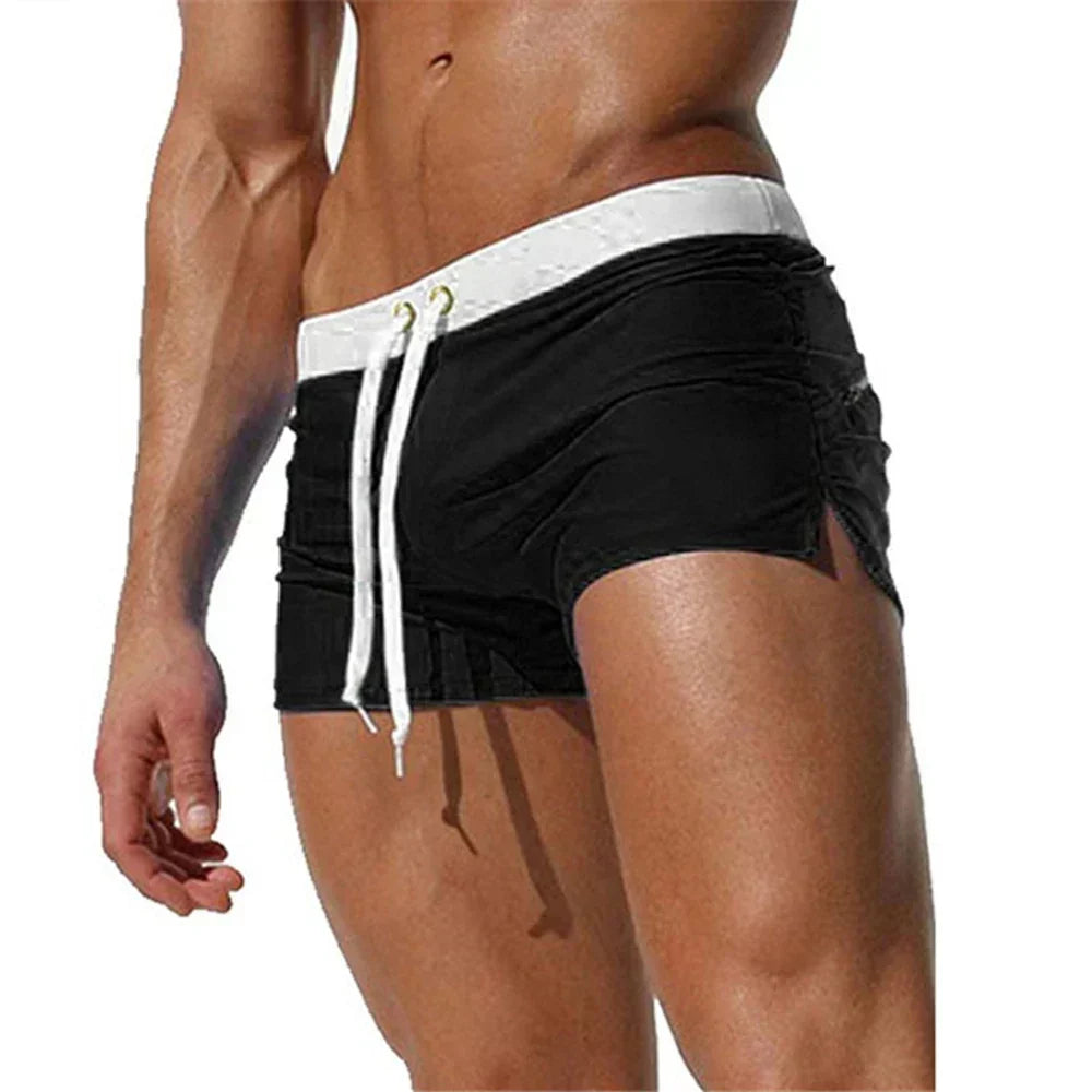 New quick-dry men's pool shorts, offering modern comfort and style for vacation essentials.