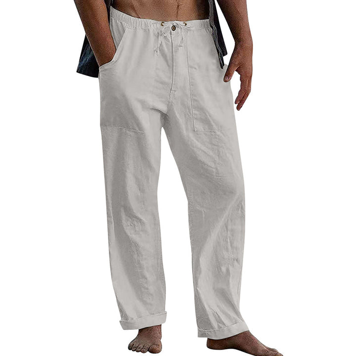 Lightweight men's summer pants, ideal casual trousers for beach days & relaxation.
