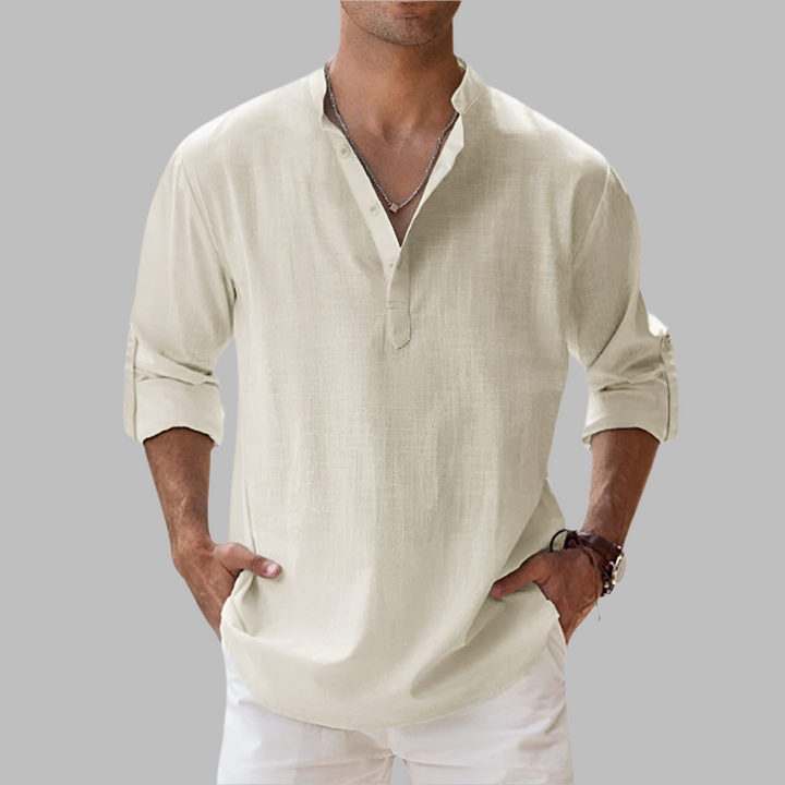 Comfortable & breathable men's relaxed fit summer shirt. Stylish button-down, great for casual spring/beach.