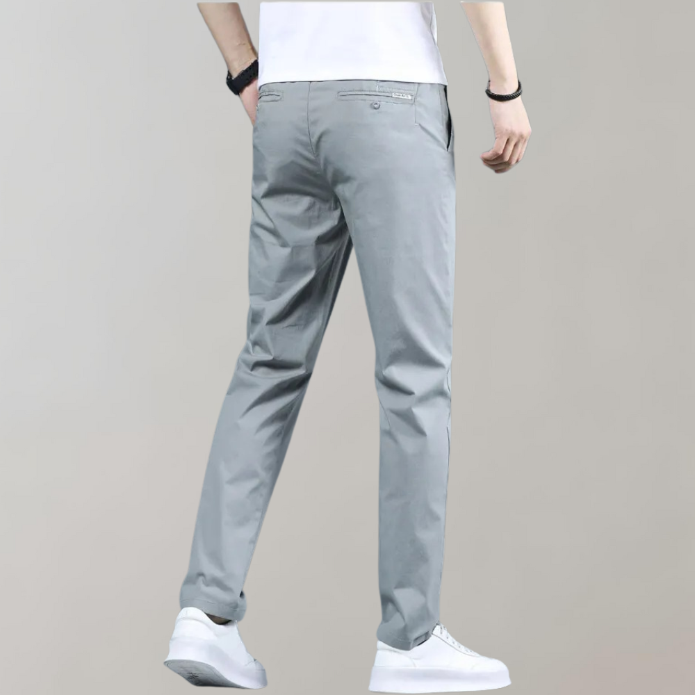 Versatile men's slim-fit casual pants in an array of classic colors