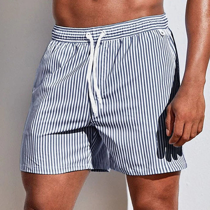 Comfortable men's casual summer shorts. Stylish warm weather fashion, versatile for beach & everyday wear.
