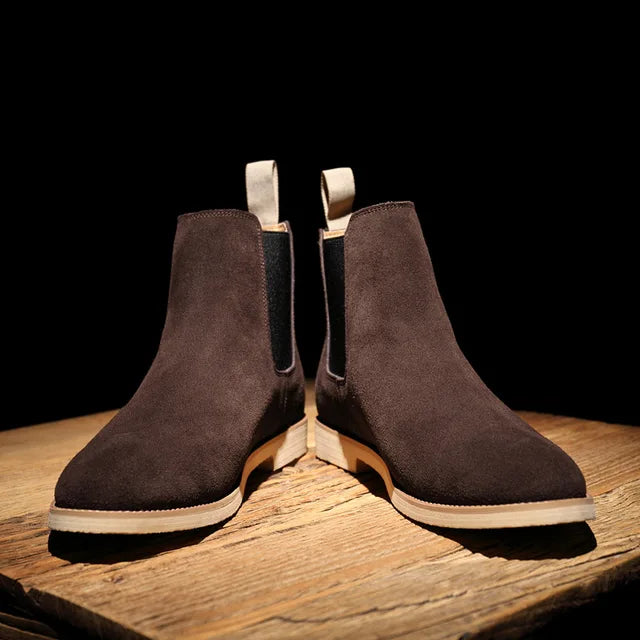 Versatile men's fashion Chelsea boots, great for dress or casual everyday outfits and comfort.