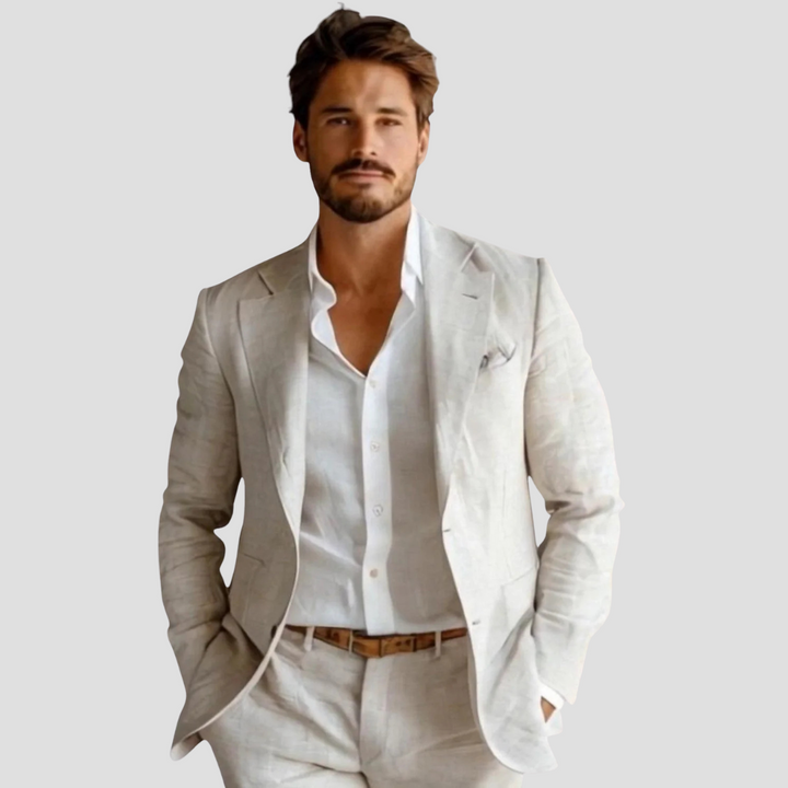 Sophisticated men's casual blazer. A lightweight summer jacket for a sharp, modern warm-weather fashion statement.