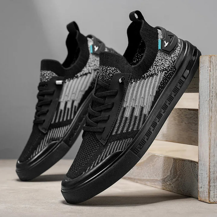 Stylish men's lace-up athletic sneakers, Sutton Knit, offering superior comfort for daily wear & walking.