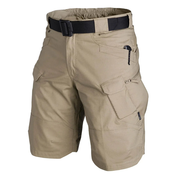 Durable men's tactical workwear shorts for outdoor adventures. Great for hiking & utility tasks.