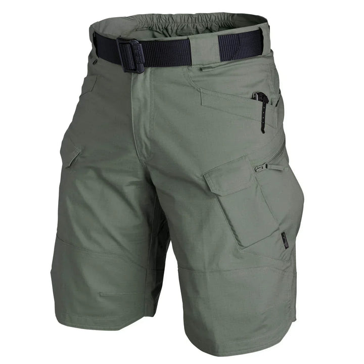 Active men's tactical adventure shorts. Designed for hiking & outdoor activities with comfort & utility.