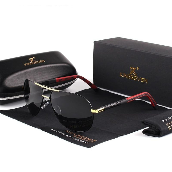 Fashion accessory: men's vintage polarized sunglasses, classic style for any summer look.