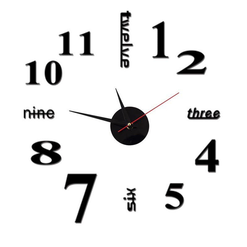 Abstract art frameless wall clock, a creative DIY project for modern home improvement