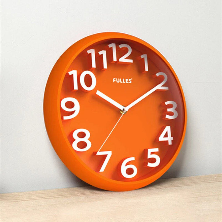 "Modern minimalist wall clock with sleek design, black frame, clean lines, perfect for contemporary home decor."
