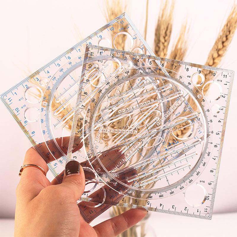 Creative tool: Geometric Drawing Ruler, ideal for drafting, art projects, and school supplies