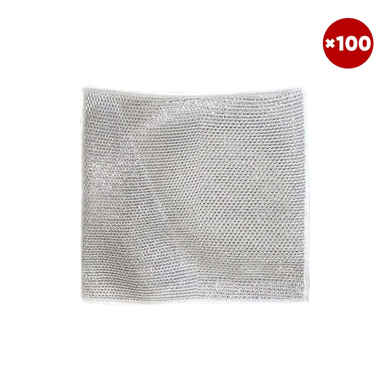 Lifestyle shot of a kitchen space made sparkling clean with the non-scratch wire cloth