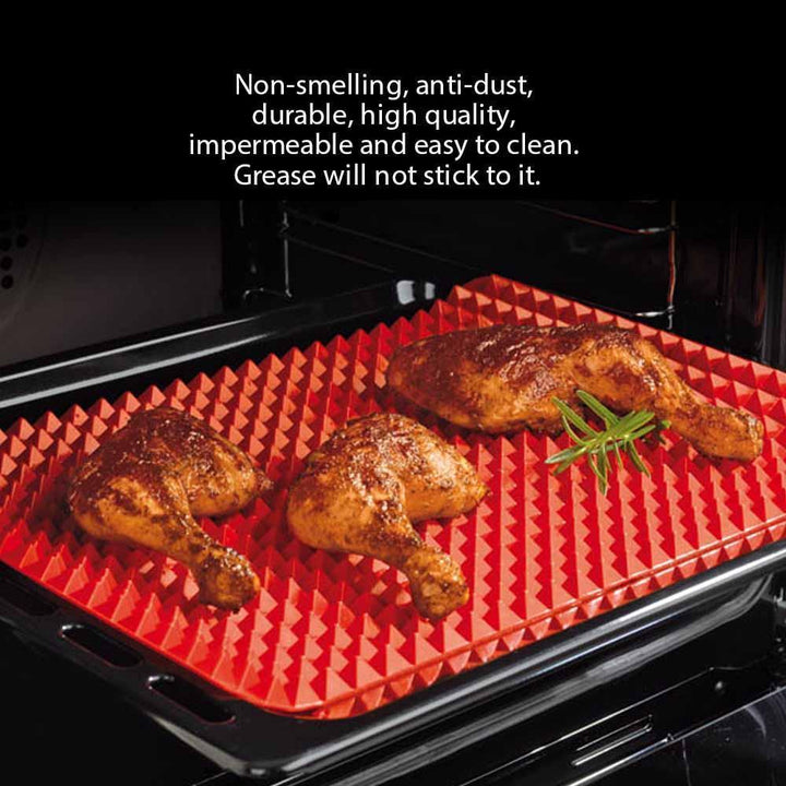 Non-stick food-grade silicone baking mat, ideal for healthy cooking and easy cleanup.