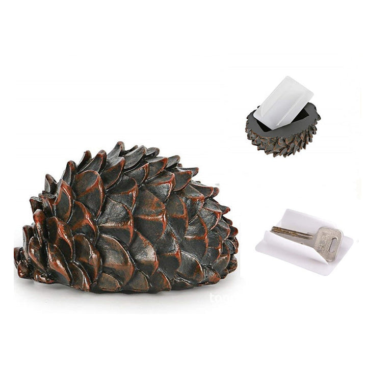 Discreet garden key safe, rock-shaped for hidden outdoor key storage, home security
