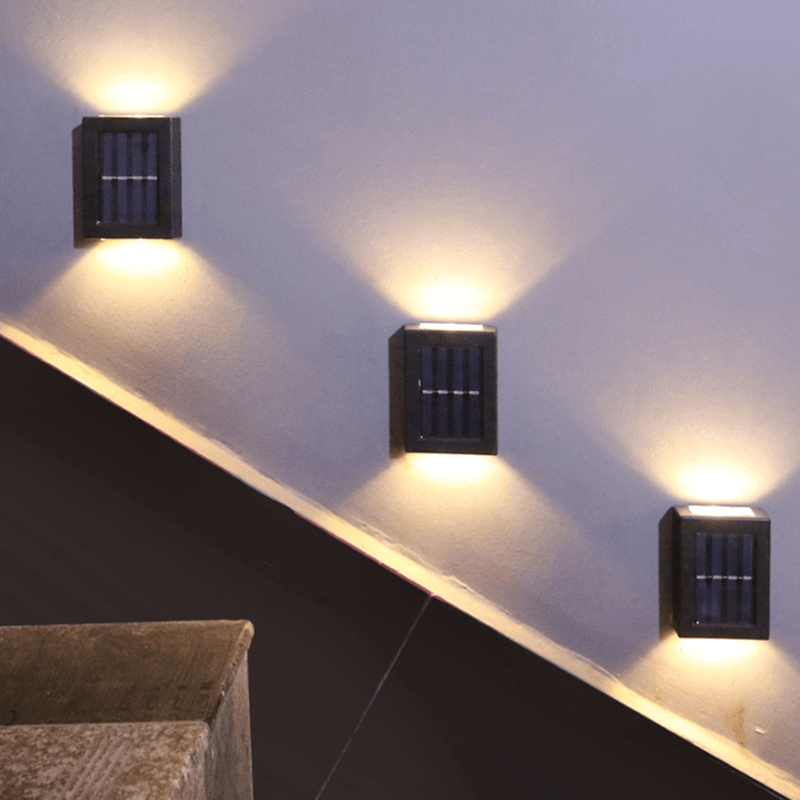 Compact solar wall mount light, providing efficient and eco-friendly outdoor illumination