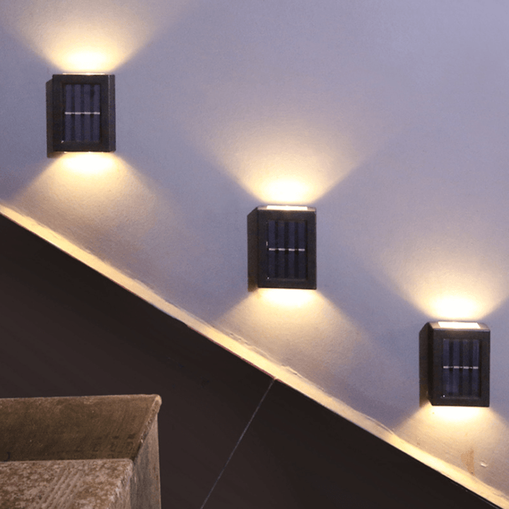Compact solar wall mount light, providing efficient and eco-friendly outdoor illumination