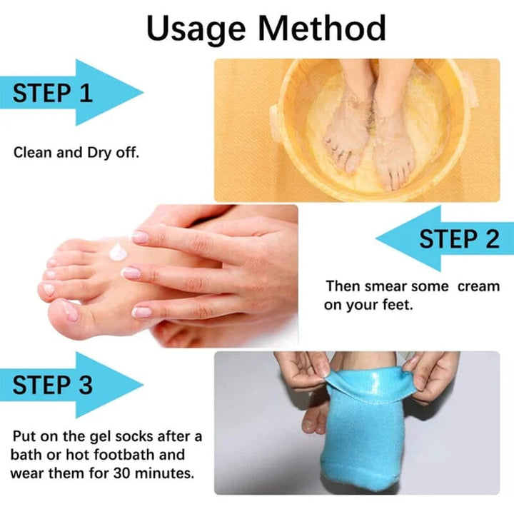 Unisex moisturizing socks on a white background, highlighting their skin softening and dry feet remedy benefits.