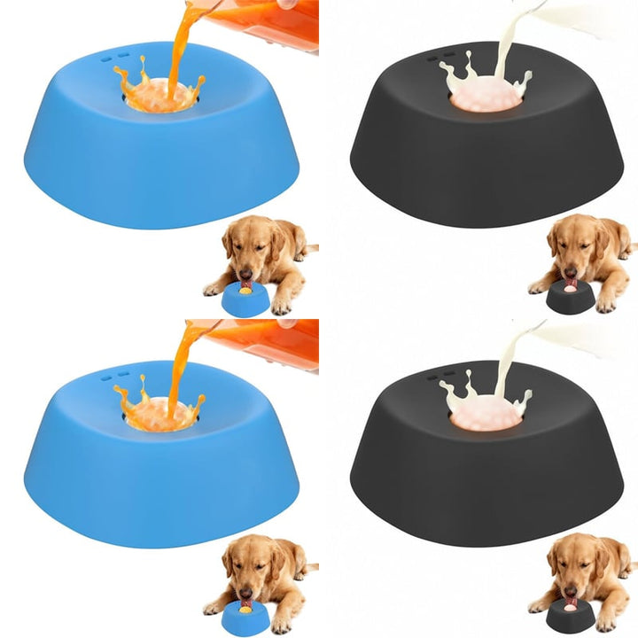 Durable silicone pet slow feeder dog water bowl, excellent for dog hydration and health