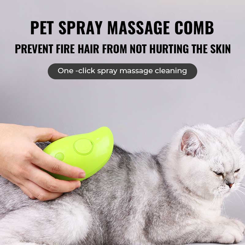 Pet Steam Grooming Brush for cats and dogs, effective anti-static hair removal comb