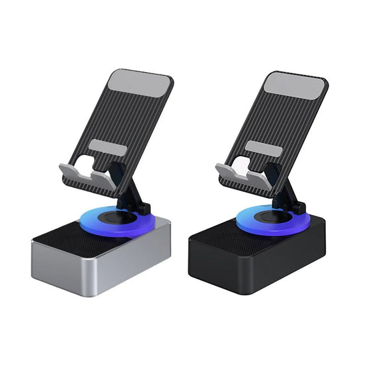 Wireless multimedia phone stand with Bluetooth audio and a 5000mAh charging power bank