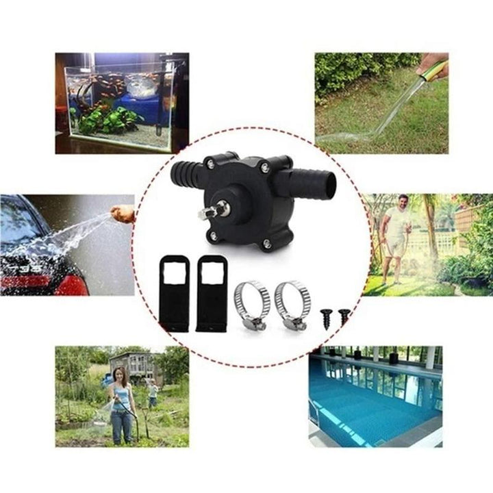 Handheld drill water pump, portable solution for efficient liquid transfer and utility.