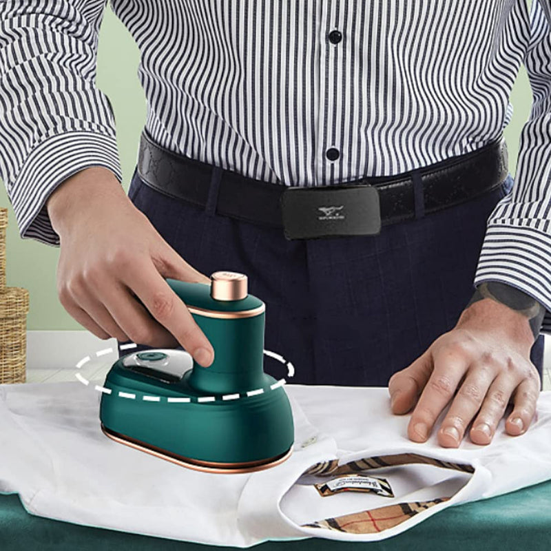 Travel-friendly handheld steam iron, efficiently steaming various fabric types