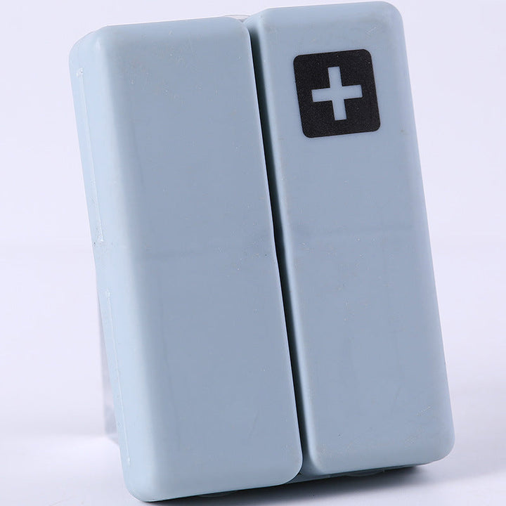 Travel pill box for 7 days, clear compartments for easy visibility of medication and supplements
