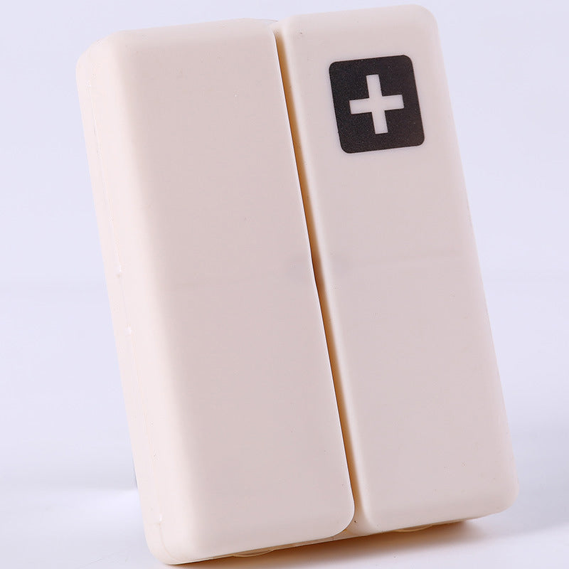 Essential travel accessory: a 7-compartment pill organizer for organized daily medication storage