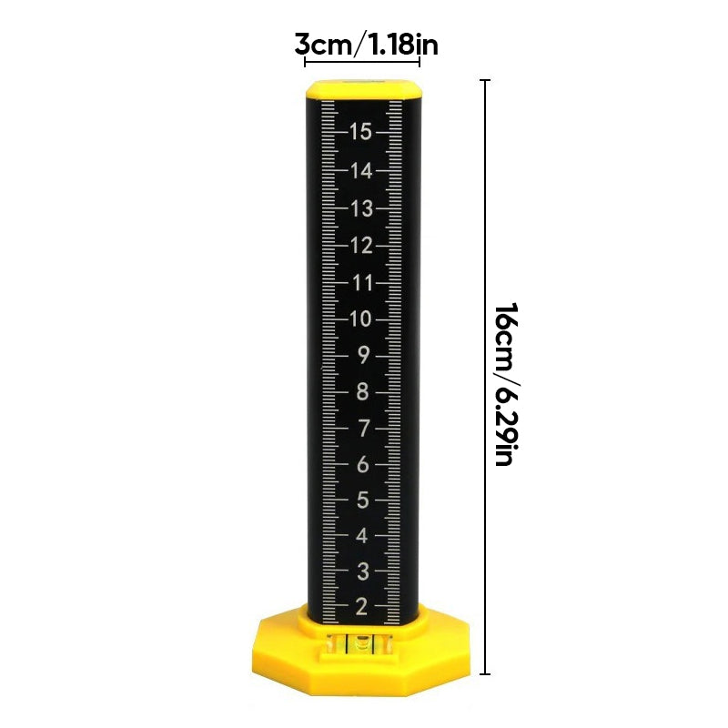 Tile adhesive being applied while a magnetic level tool ensures perfectly flat tile placement.