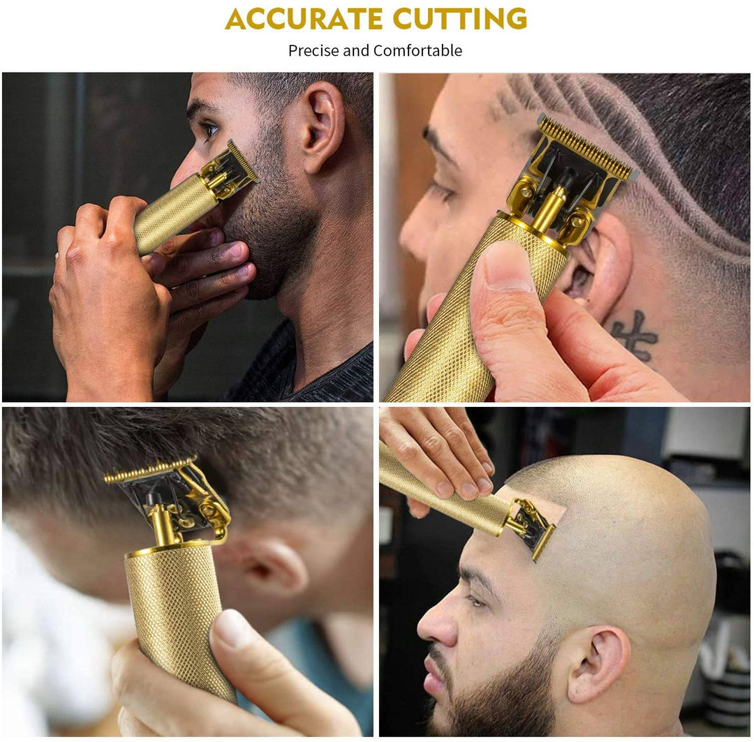 Sleek black rechargeable men's hair trimmer for modern grooming
