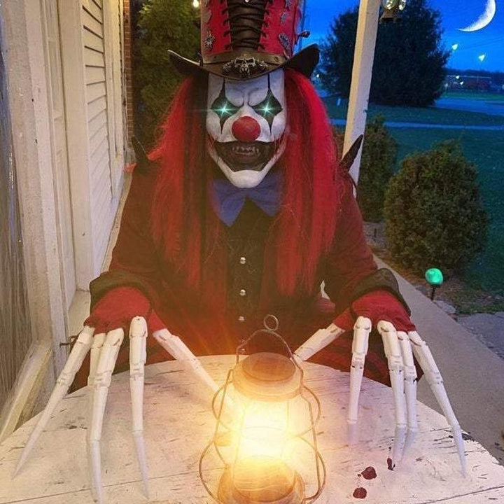 Realistic articulated skeleton hand gloves for Halloween costume, spooky party prop