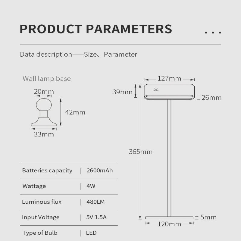 Rechargeable 360° rotatable LED wooden wall light, sleek design, wooden finish, ergonomic for modern interiors, ambient light