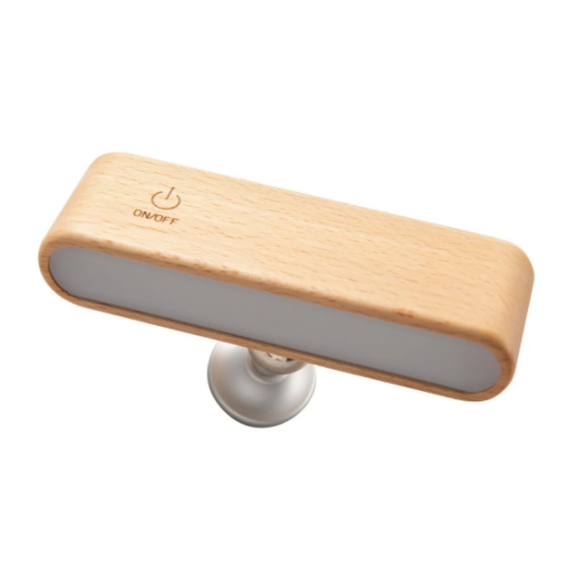 Rechargeable 360° rotatable LED wooden wall light, sleek design, wooden finish, ergonomic for modern interiors, ambient light
