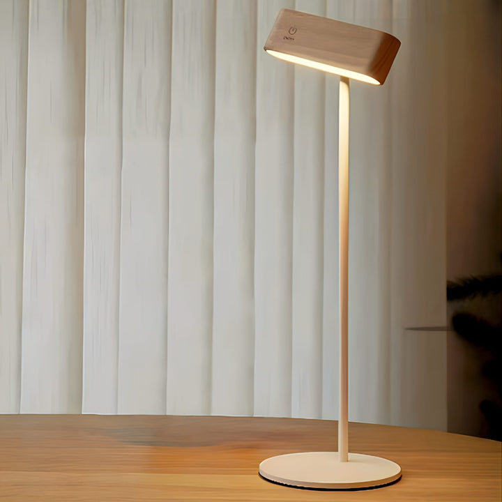 Rechargeable 360° rotatable LED wooden wall light, sleek design, wooden finish, ergonomic for modern interiors, ambient light