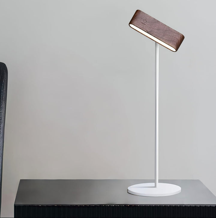Rechargeable 360° rotatable LED wooden wall light, sleek design, wooden finish, ergonomic for modern interiors, ambient light