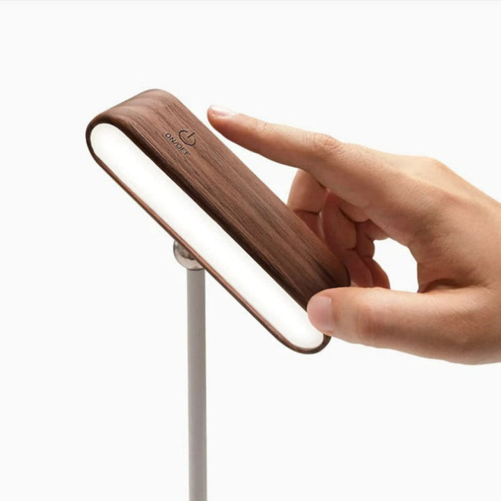 Rechargeable 360° rotatable LED wooden wall light, sleek design, wooden finish, ergonomic for modern interiors, ambient light
