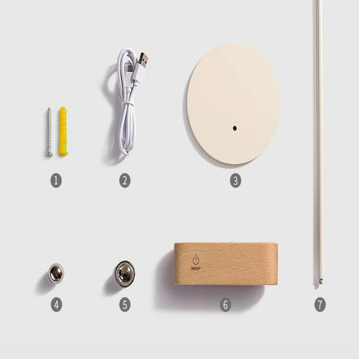 Rechargeable 360° rotatable LED wooden wall light, sleek design, wooden finish, ergonomic for modern interiors, ambient light