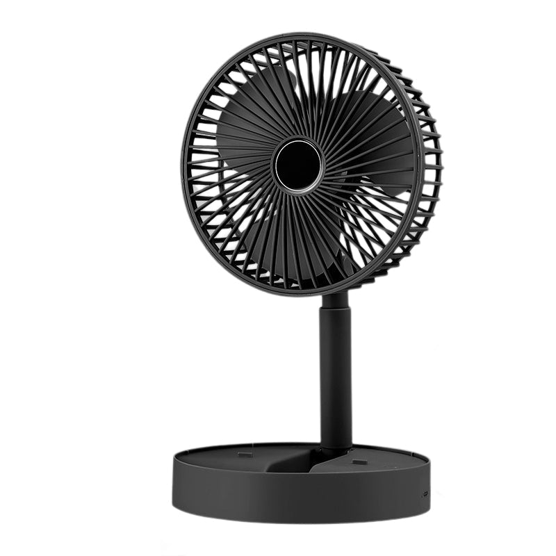 Foldable telescopic fan, showcasing its robust, durable construction.
