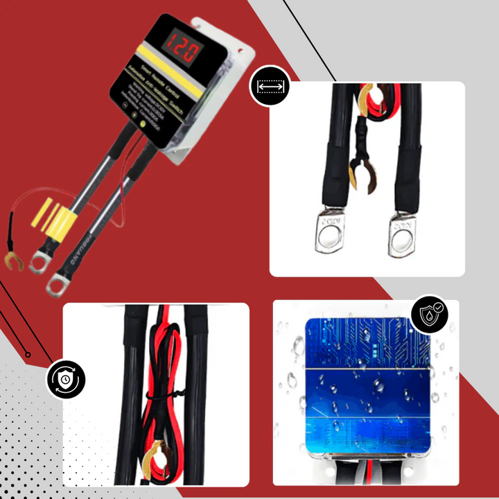Prevents battery drain with remote disconnect kill switch, essential automotive accessory.