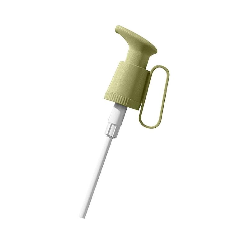 Space-saving kitchen pump dispenser for condiments, reusable and efficient
