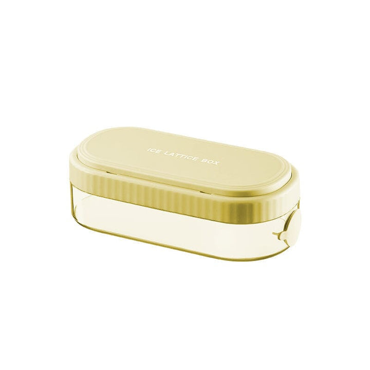 Multiple quick-release ice cube makers and storage boxes stacked together, ideal for bulk ice making, reusable
