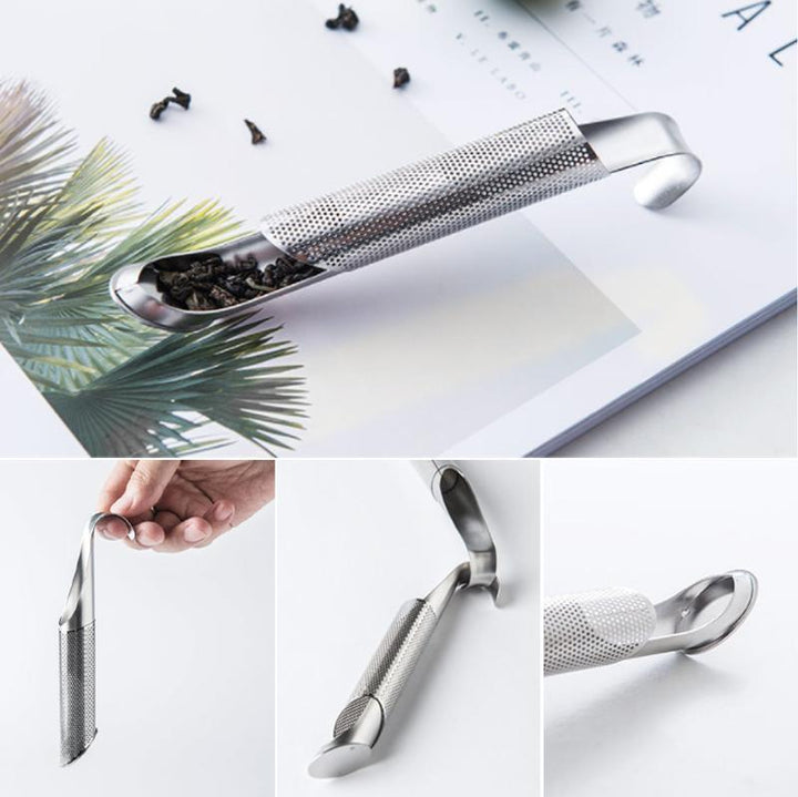 Reusable stainless steel tea infuser strainer for loose leaf tea with fine mesh, kitchen tool
