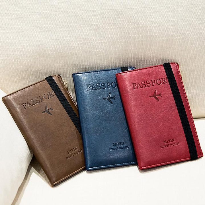 Elegant black RFID blocking card holder wallet, and a gift for travelers